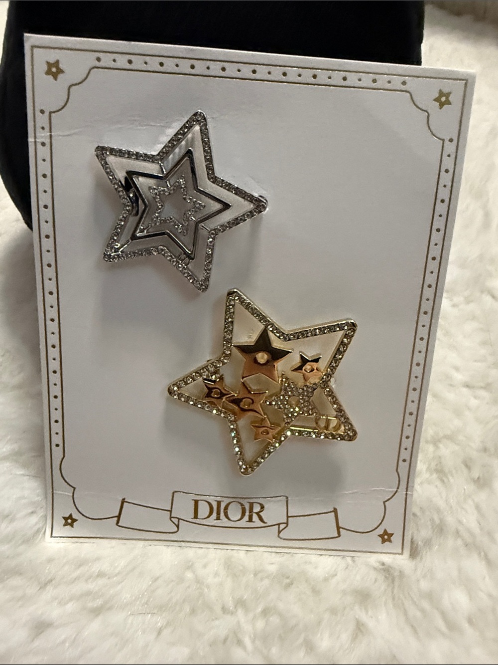 Dior Hair Clip Set — Gold and Silver Tone